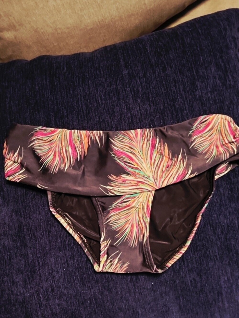 NEW! VIX PAULA HERMANNY Fold Over Tropical Bikini Bottoms